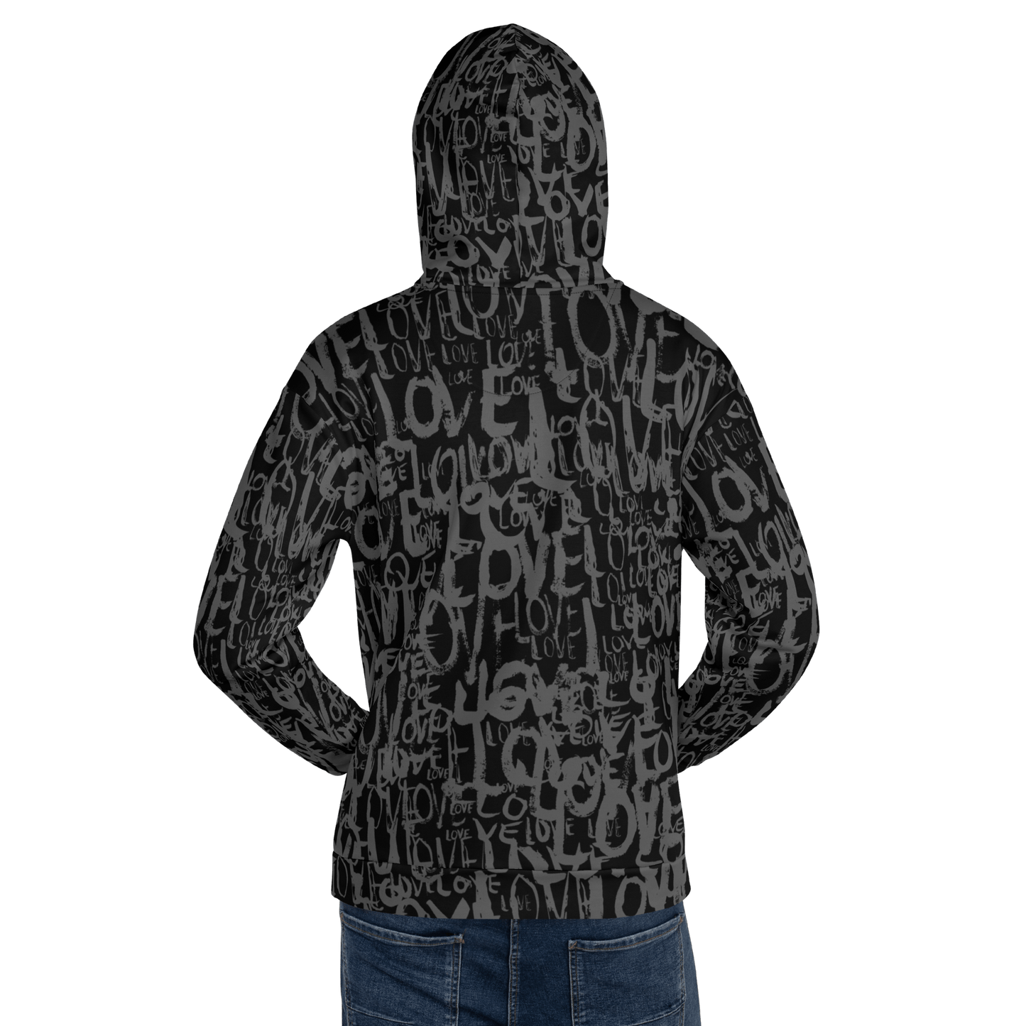 The Love Minimal - Unisex All-Over Print Hoodie apparel