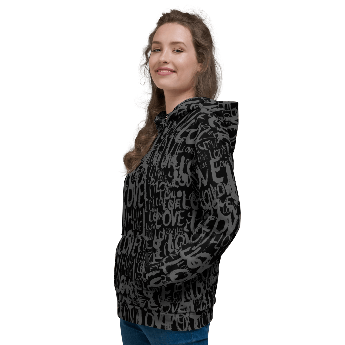 The Love Minimal - Unisex All-Over Print Hoodie apparel