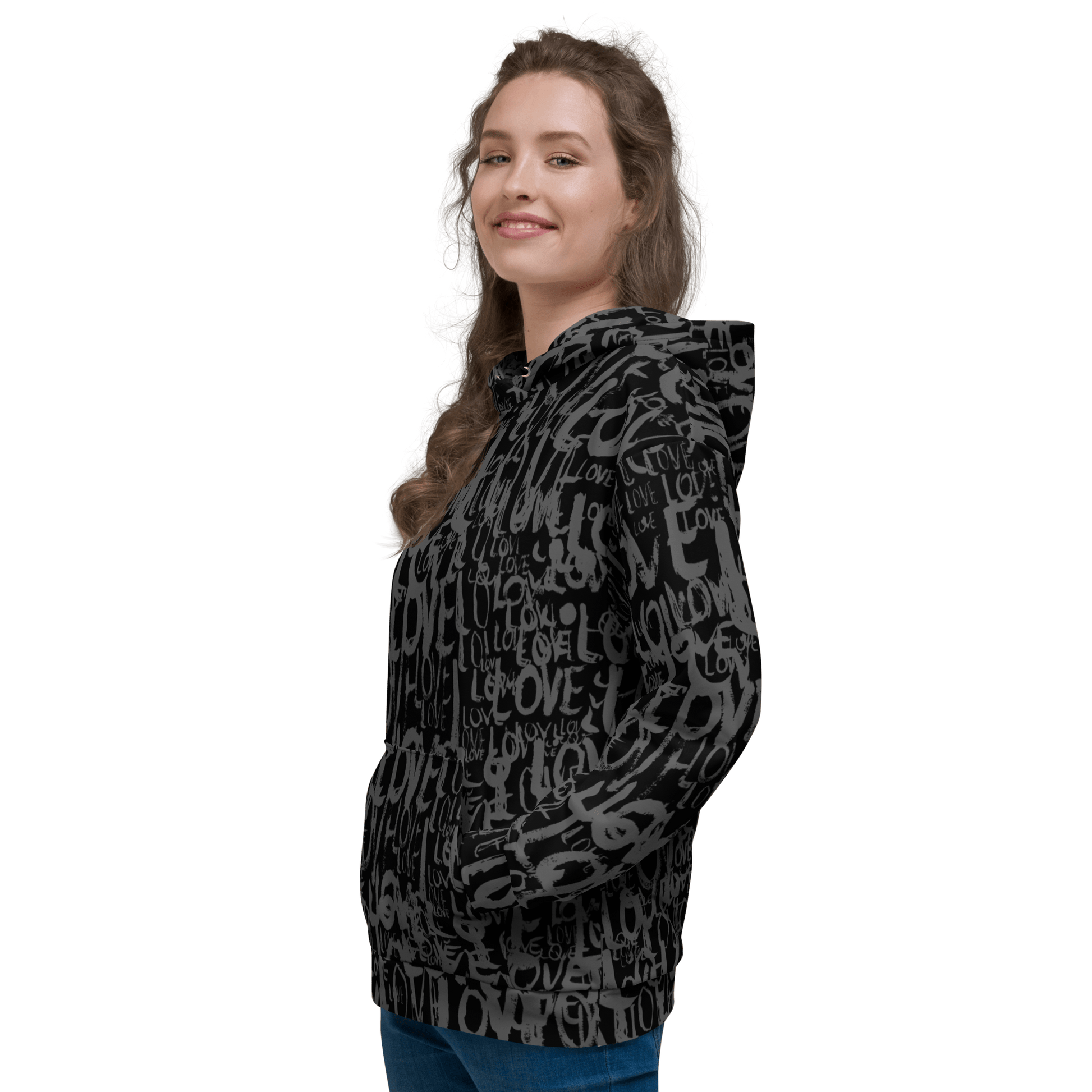 The Love Minimal - Unisex All-Over Print Hoodie apparel