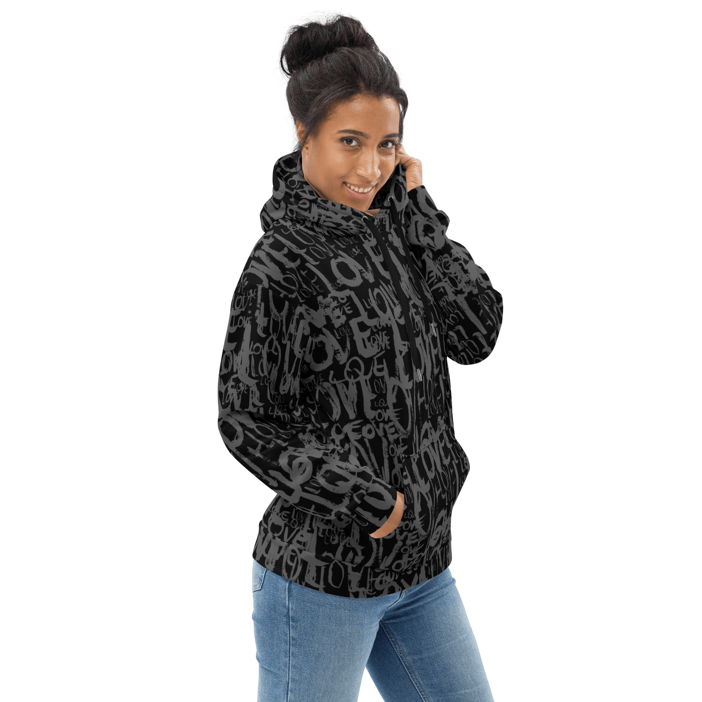 The Love Minimal - Unisex All-Over Print Hoodie apparel