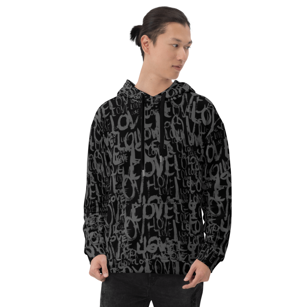 The Love Minimal - Unisex All-Over Print Hoodie apparel