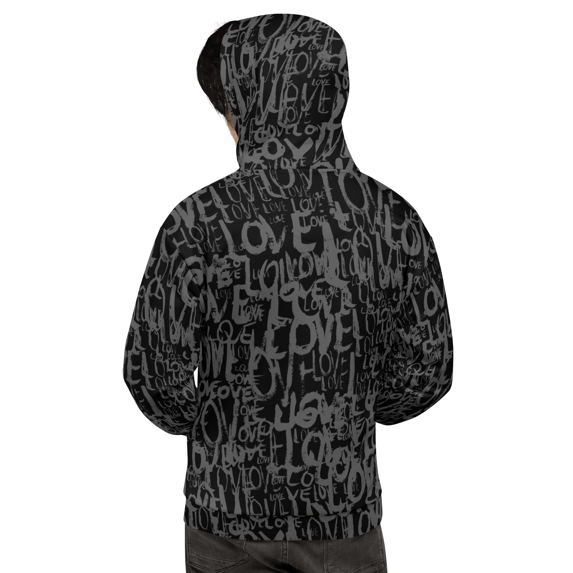 The Love Minimal - Unisex All-Over Print Hoodie apparel