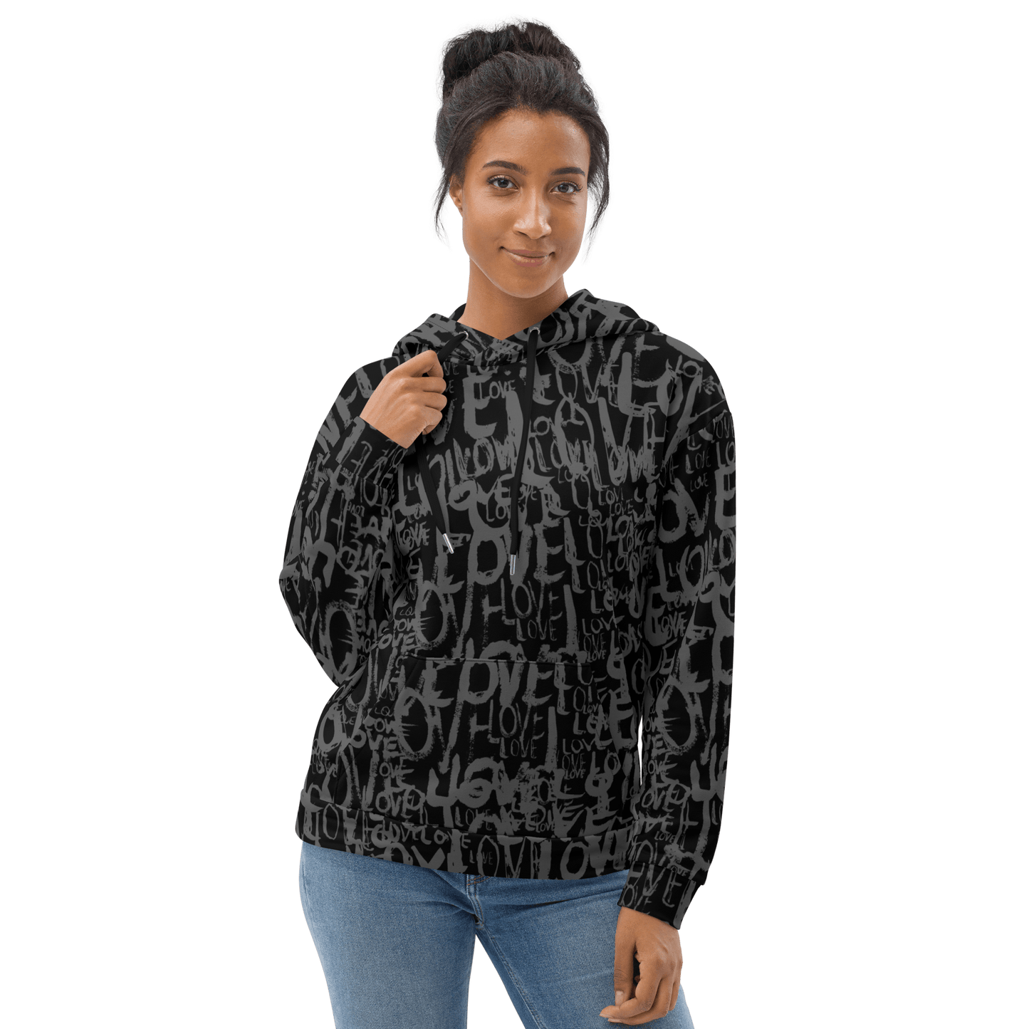 The Love Minimal - Unisex All-Over Print Hoodie apparel