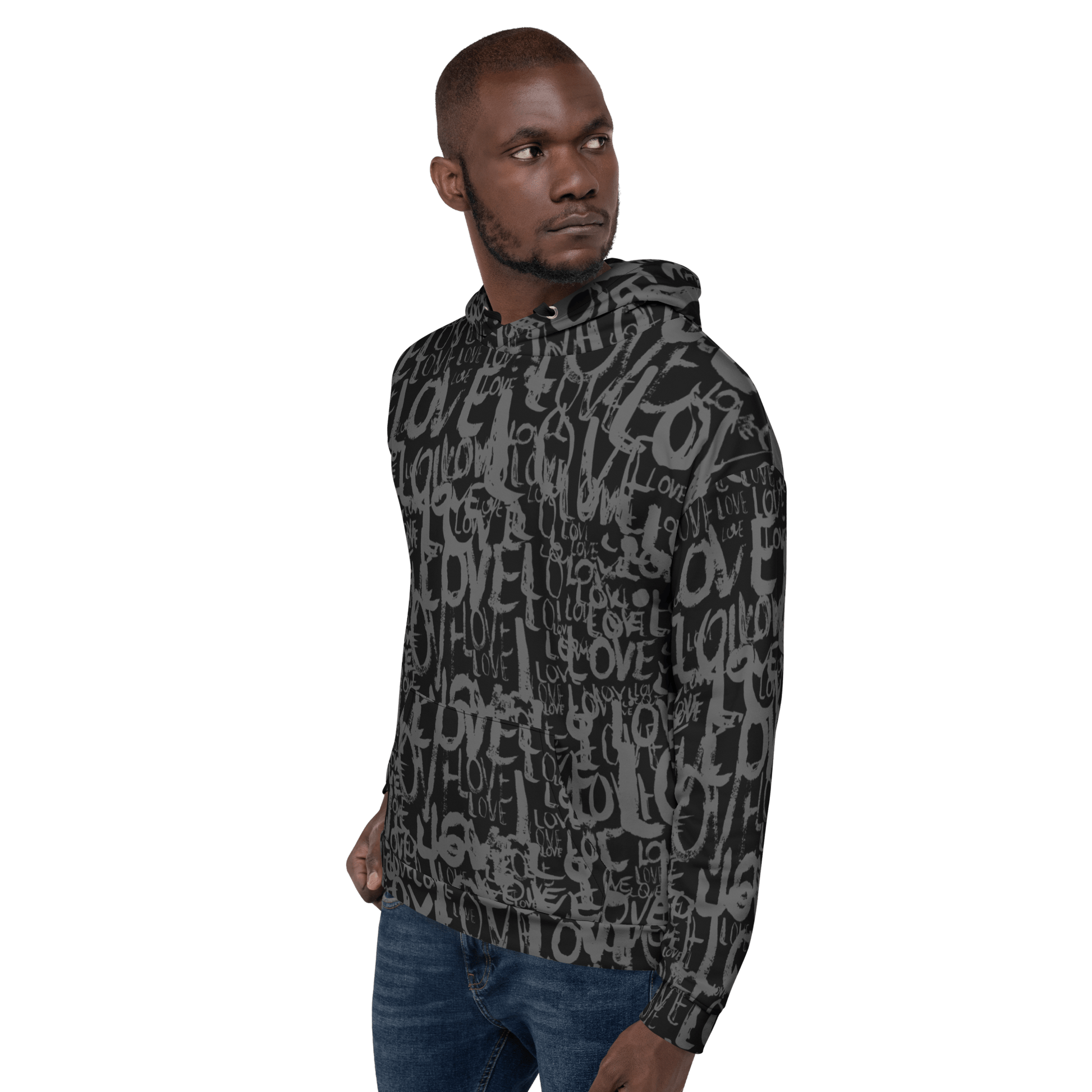 The Love Minimal - Unisex All-Over Print Hoodie apparel