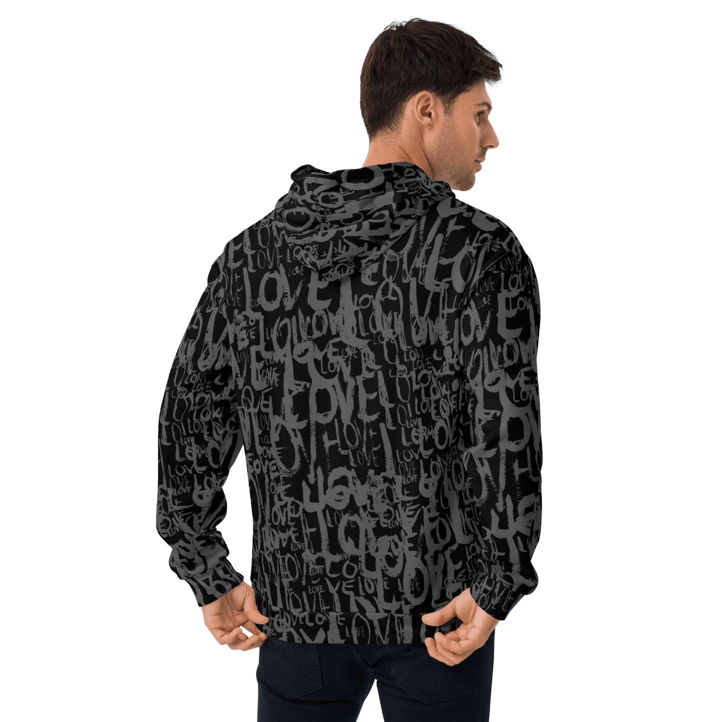 The Love Minimal - Unisex All-Over Print Hoodie apparel