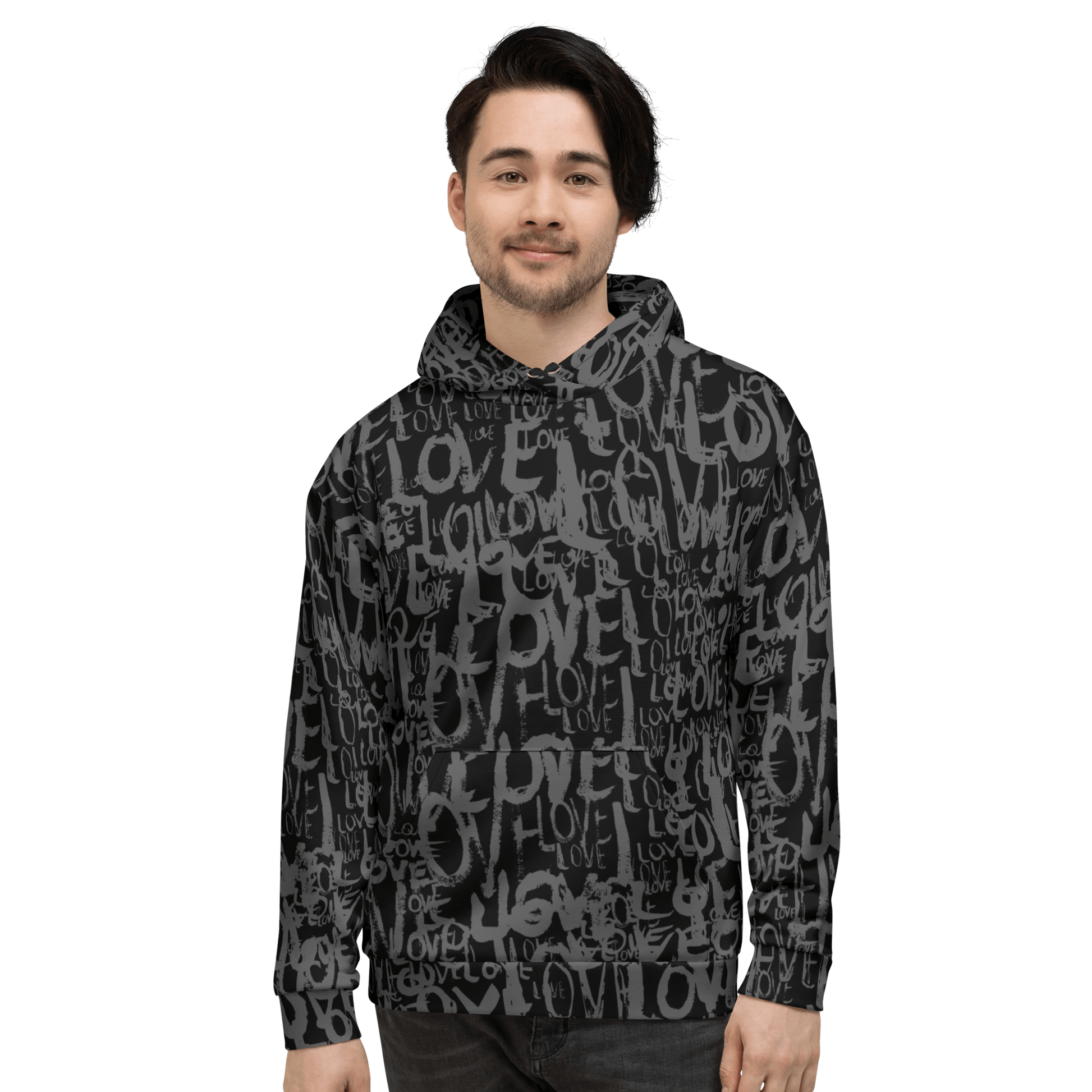 The Love Minimal - Unisex All-Over Print Hoodie apparel 2XS