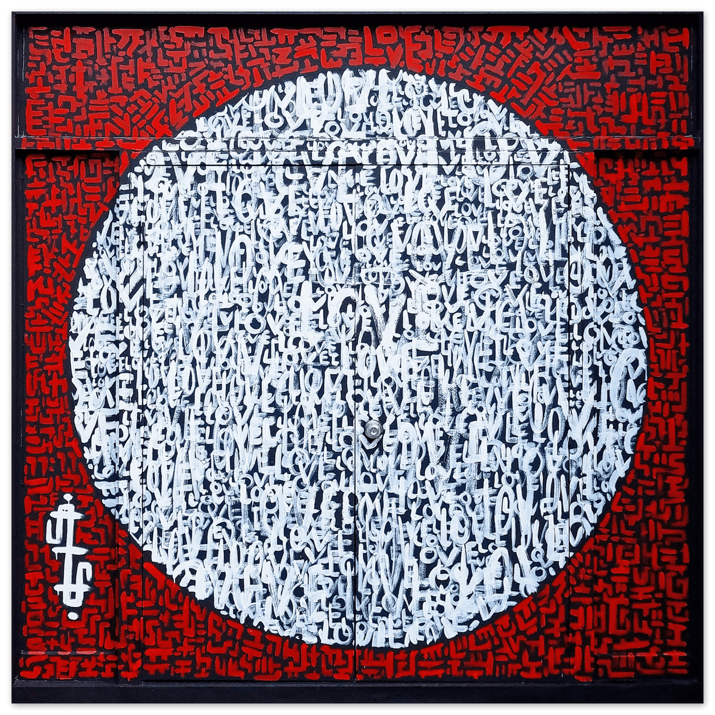 The Love Mural - Abstract typography Photo Art print Print Material 40x40 cm / 16x16″ / Premium Semi-Glossy Paper Poster