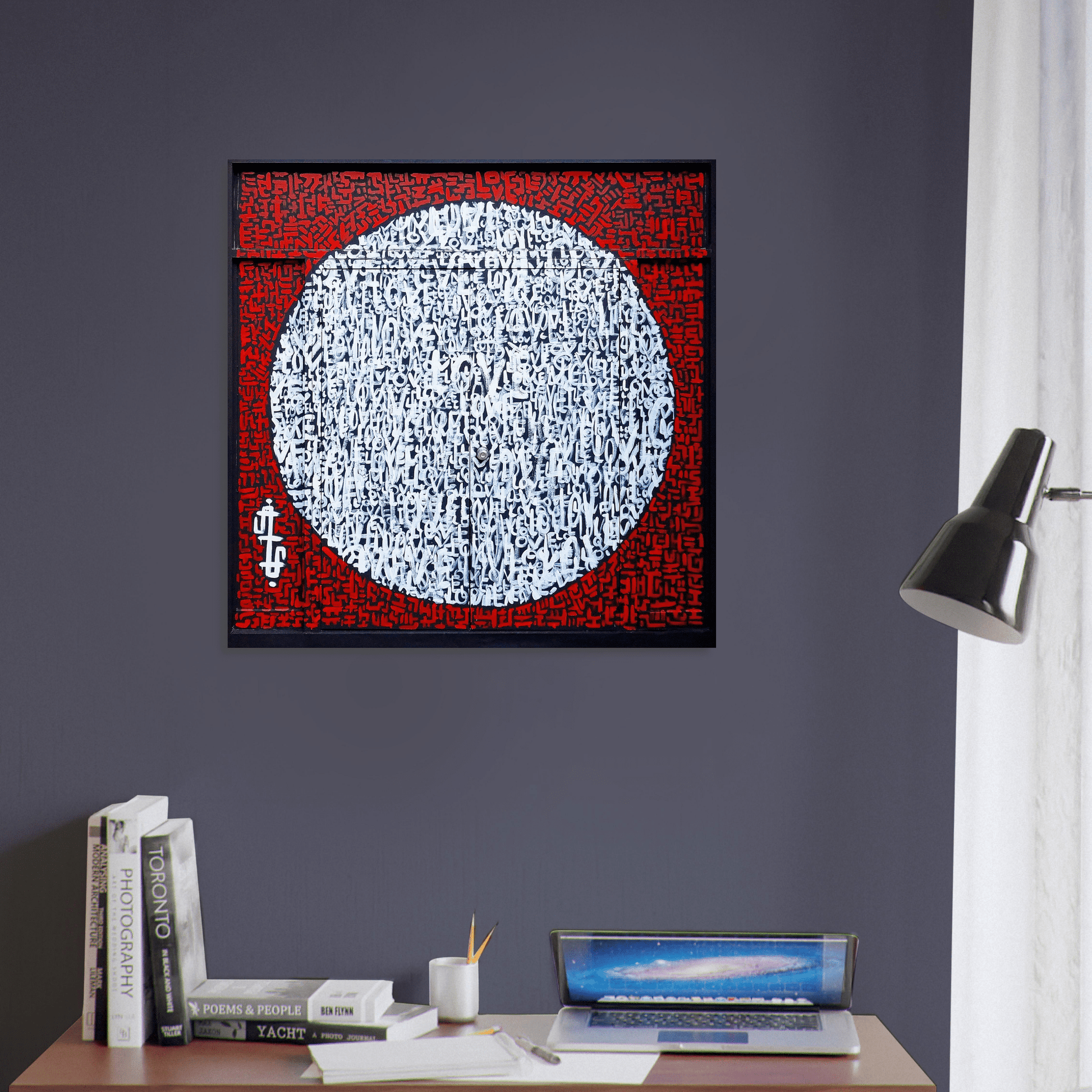 The Love Mural - Abstract typography Photo Art print Print Material