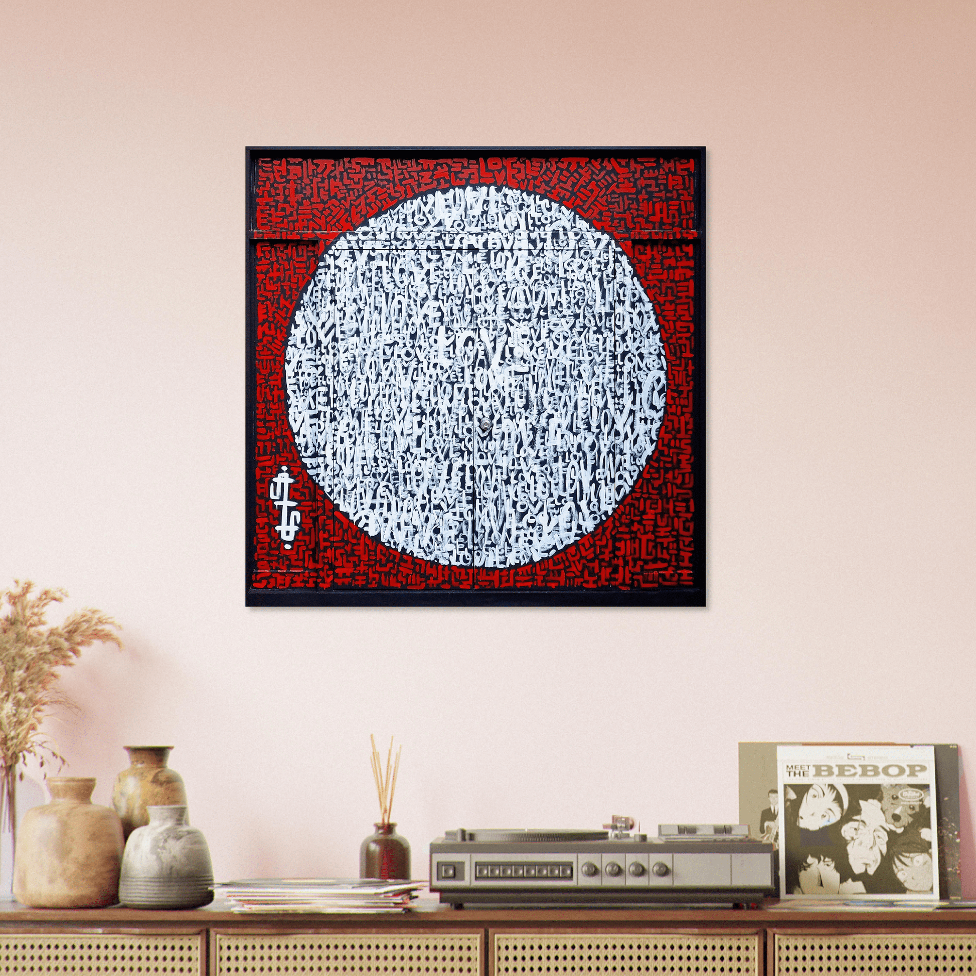 The Love Mural - Abstract typography Photo Art print Print Material