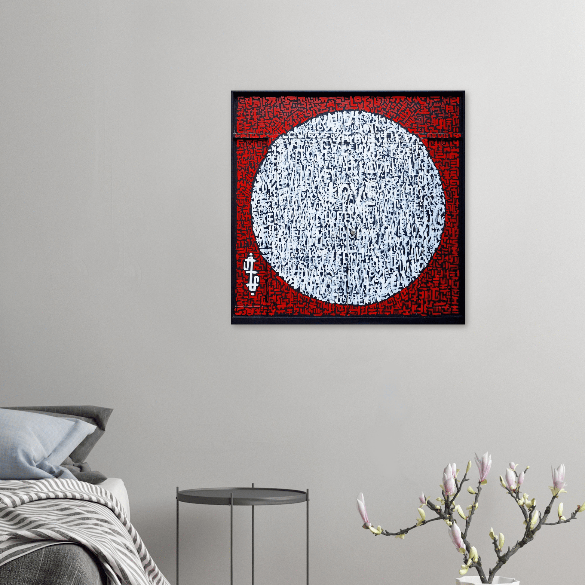 The Love Mural - Abstract typography Photo Art print Print Material