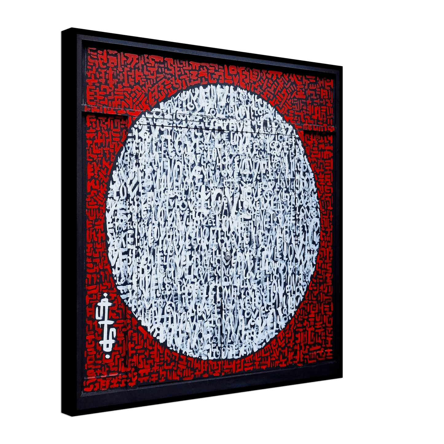 The Love Mural - Abstract typography Photo Art print Print Material 60x60 cm / 24x24″ / Canvas