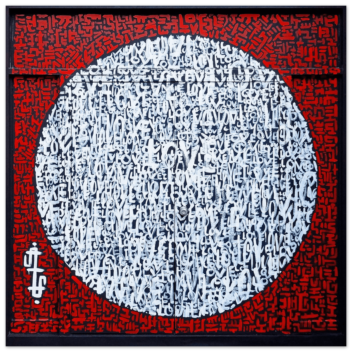 The Love Mural - Abstract typography Photo Art print Print Material 70x70 cm / 28x28″ / Premium Semi-Glossy Paper Poster