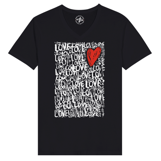 The Love - Premium Unisex V-Neck T-shirt apparel Dark Gray / S