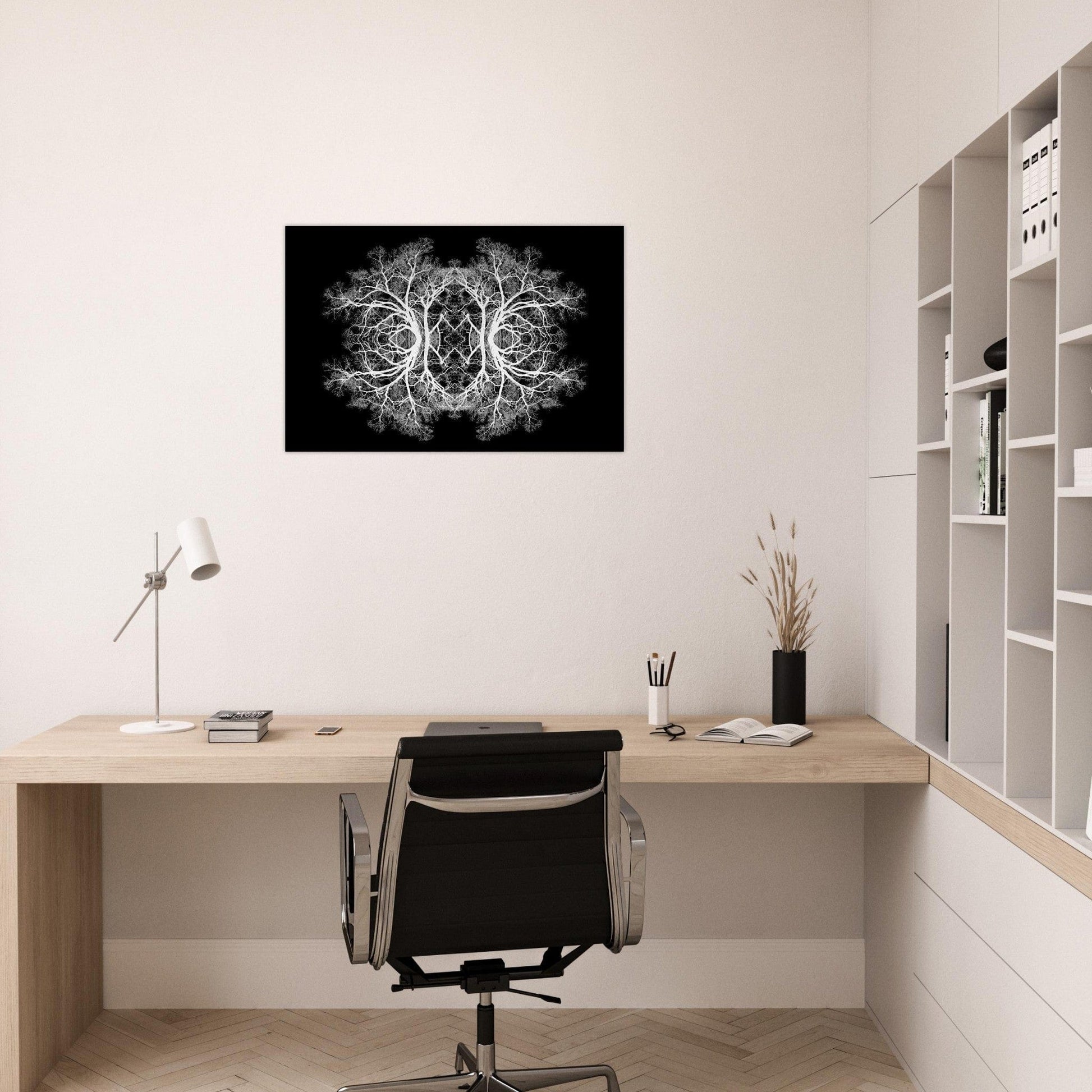 The Tree Of Life - Abstract Art Print (Black Edition) Print Material
