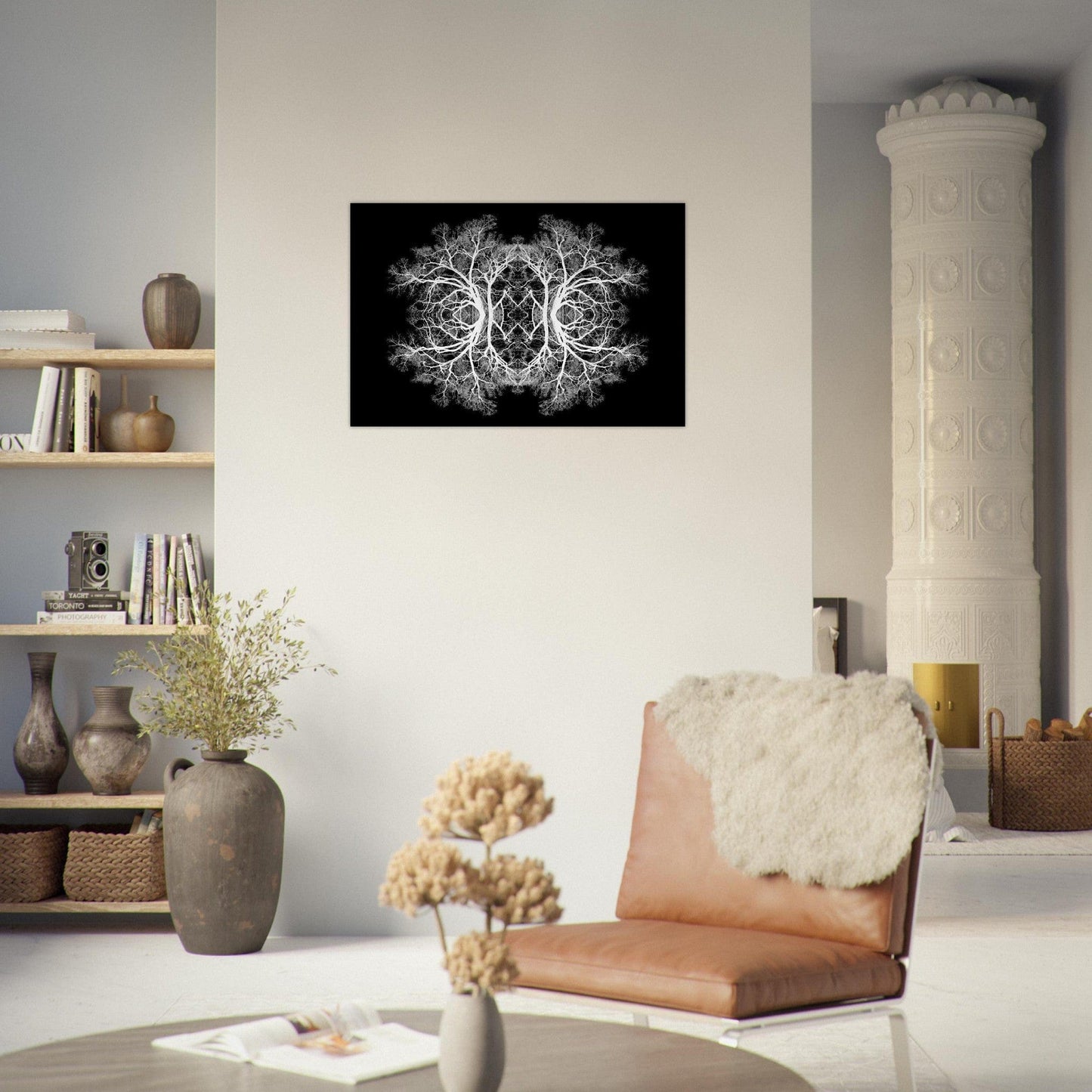 The Tree Of Life - Abstract Art Print (Black Edition) Print Material