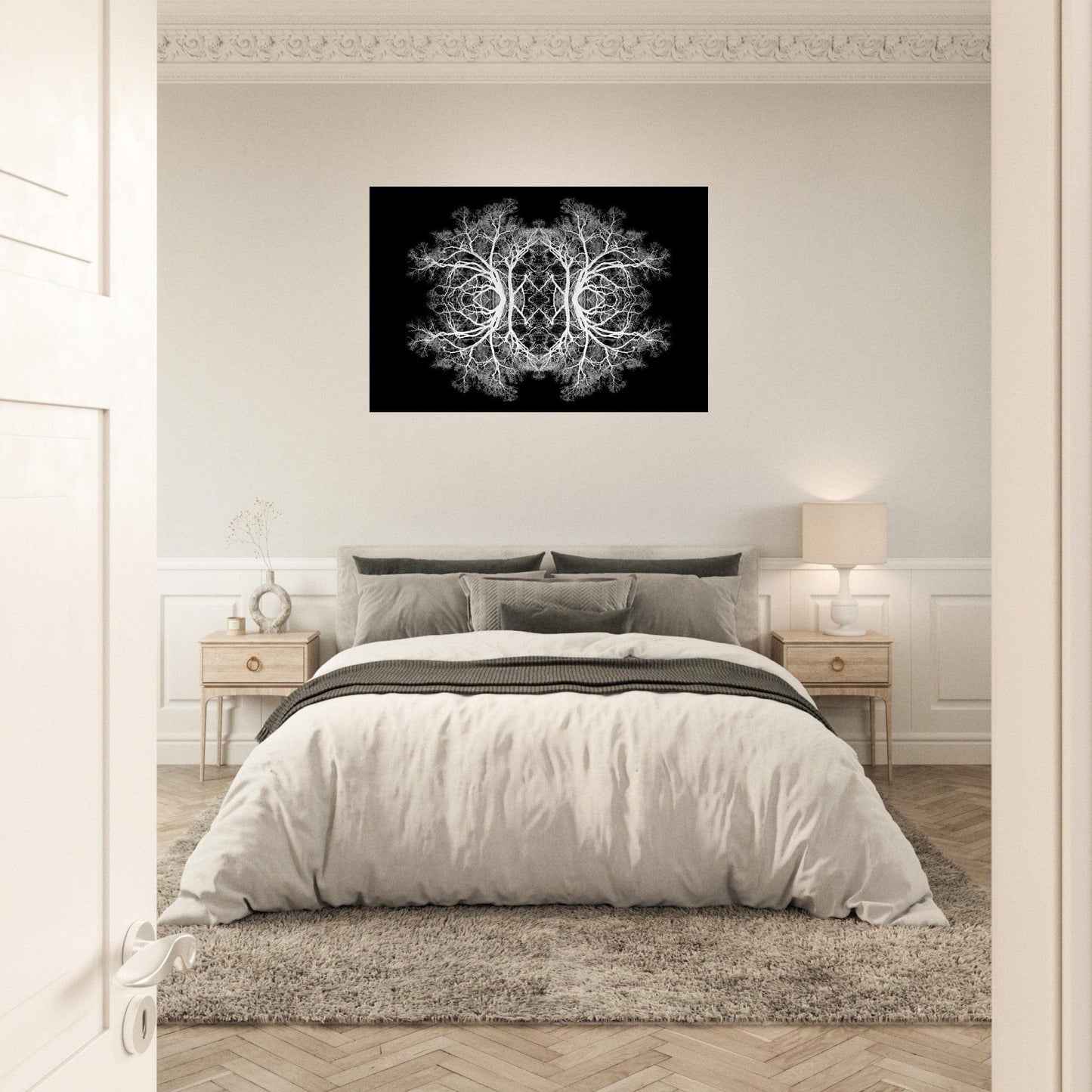 The Tree Of Life - Abstract Art Print (Black Edition) Print Material