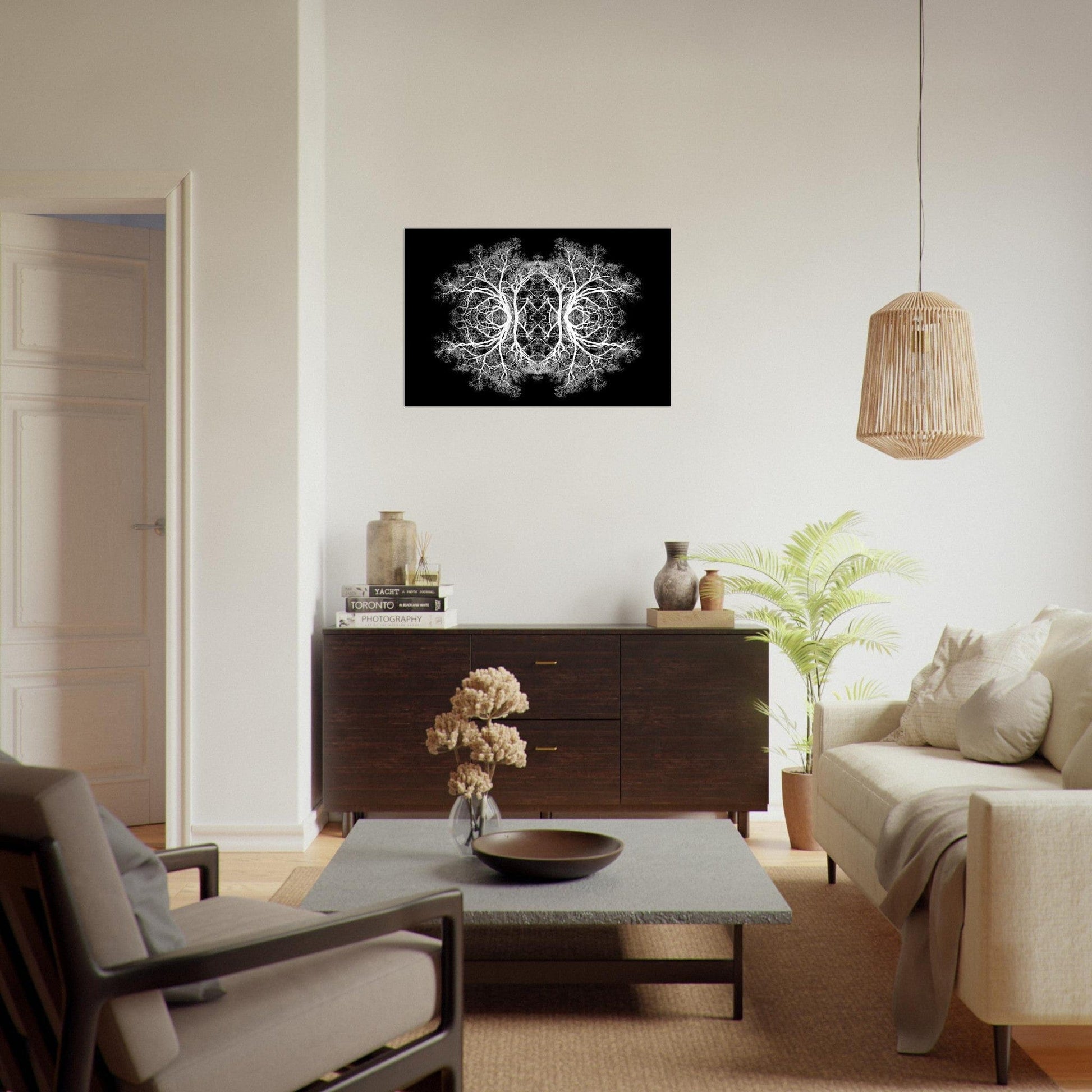 The Tree Of Life - Abstract Art Print (Black Edition) Print Material