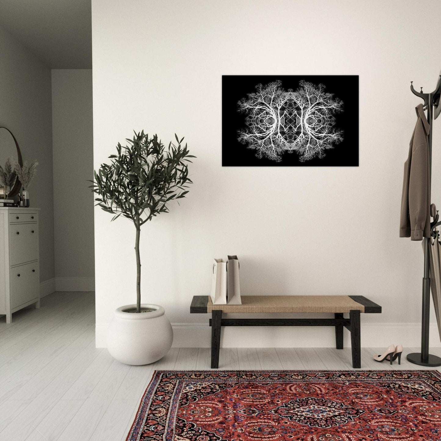 The Tree Of Life - Abstract Art Print (Black Edition) Print Material