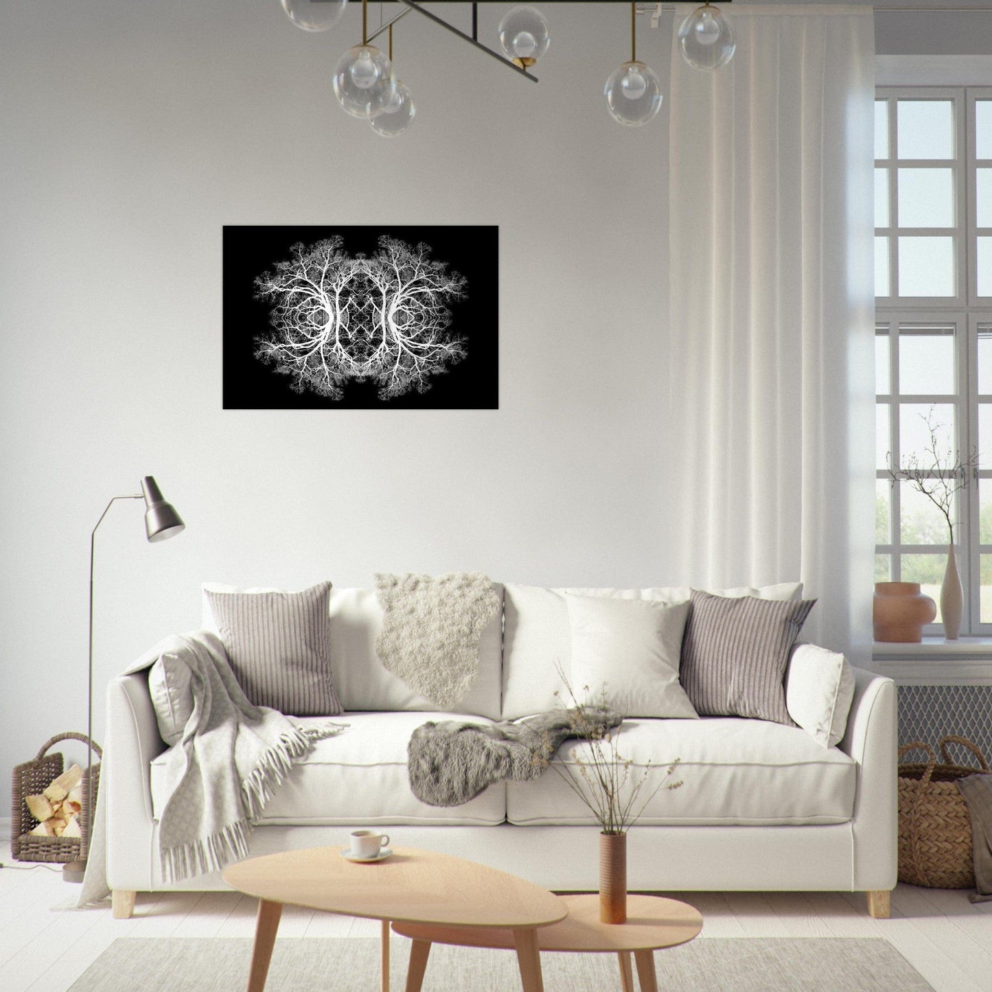 The Tree Of Life - Abstract Art Print (Black Edition) Print Material
