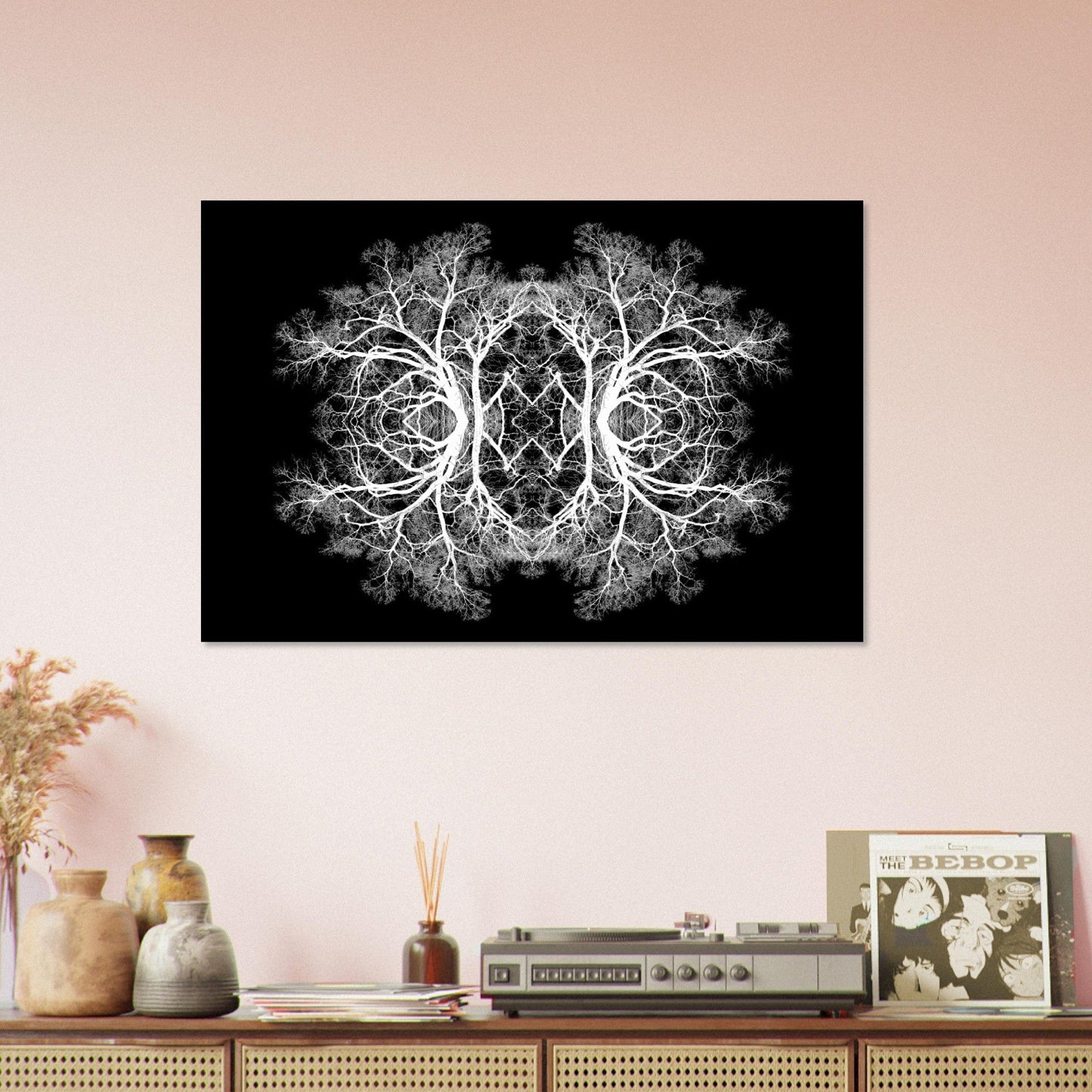The Tree Of Life - Abstract Art Print (Black Edition) Print Material