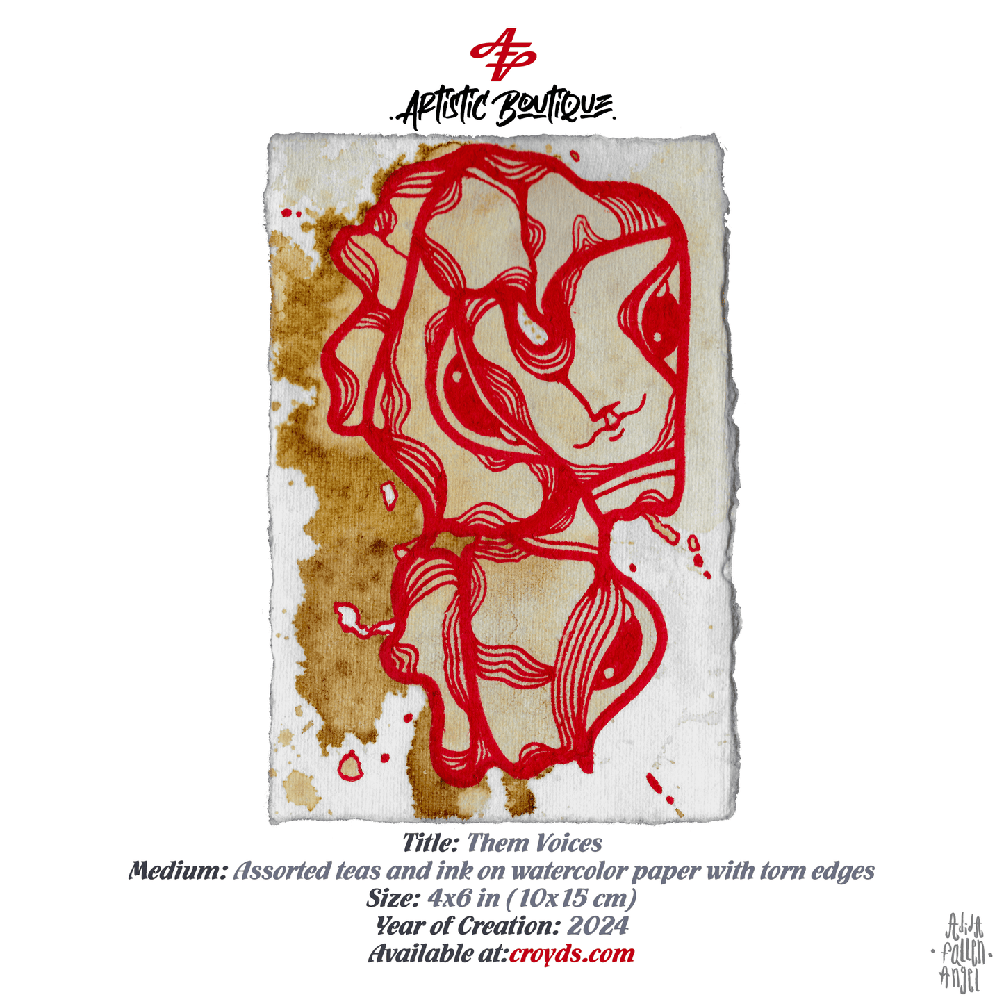 Them Voices - Original Painting on Paper / Sold at Croyds Gallery Painting