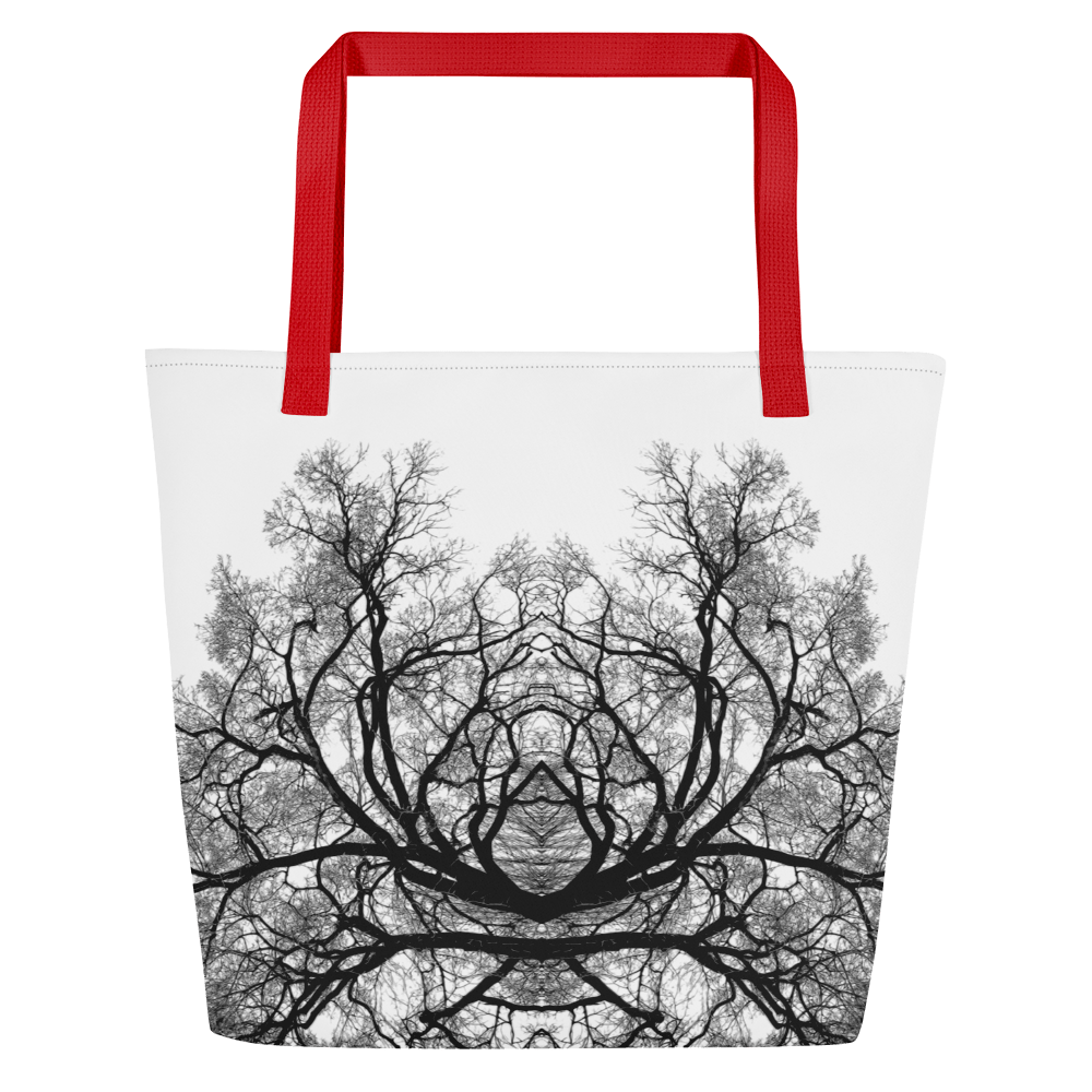 Tree of Life – Multi-Purpose Art Tote (White Edition) tote Red