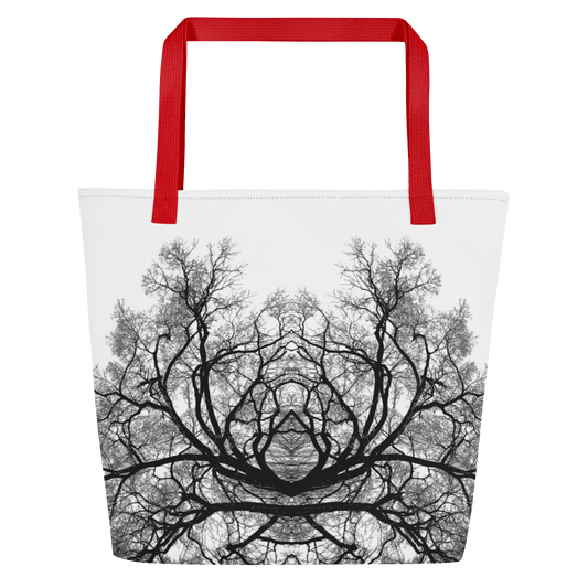Tree of Life – Multi-Purpose Art Tote (White Edition) tote Red