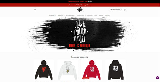 AFA Store front page