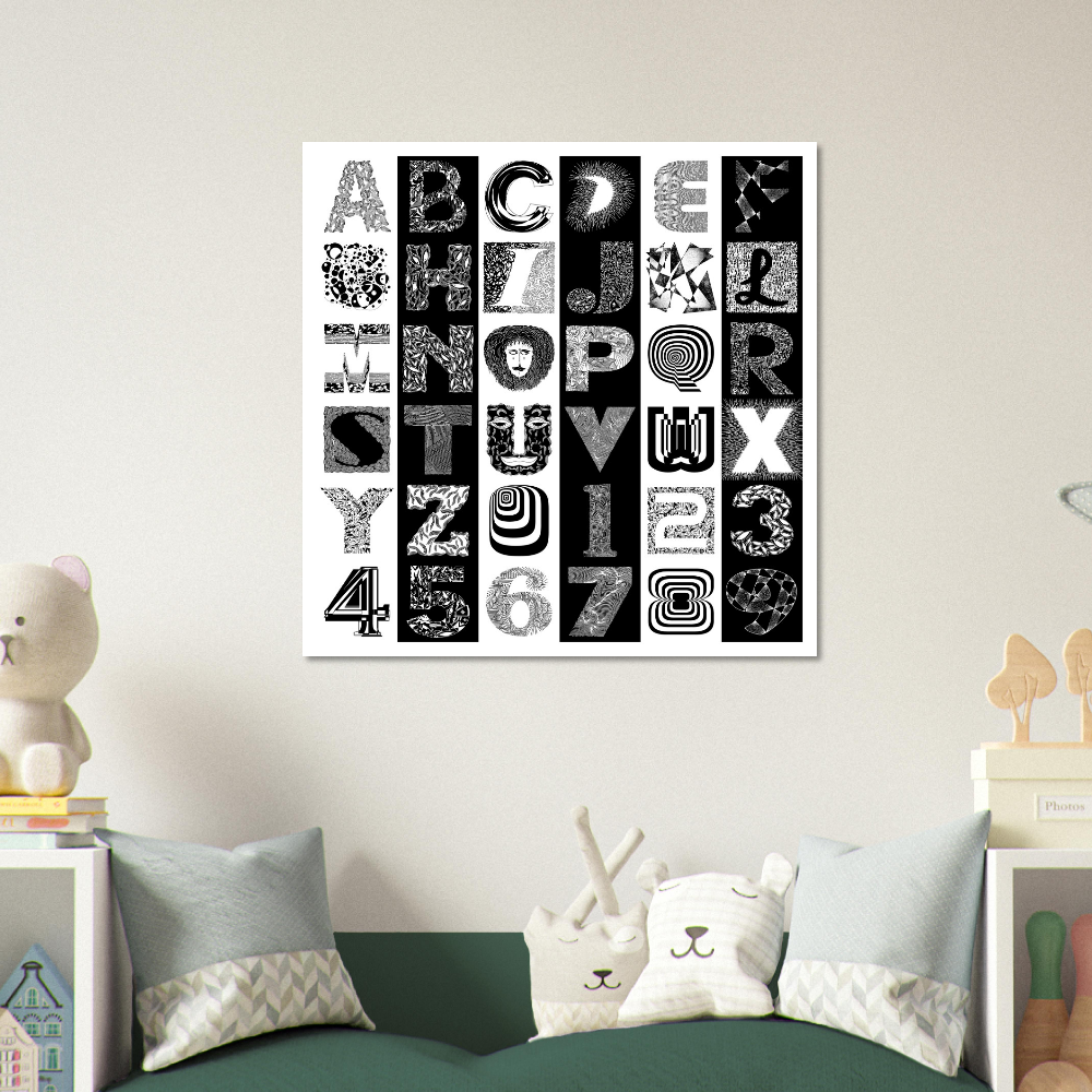 The Alphabet - Typography Lovers Wall Art