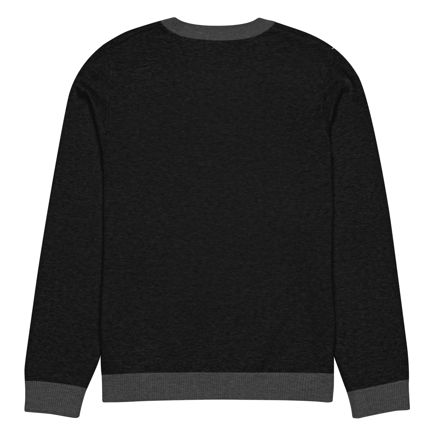 Big Heart - Knitted crew neck sweater (Black & White Edition) apparel