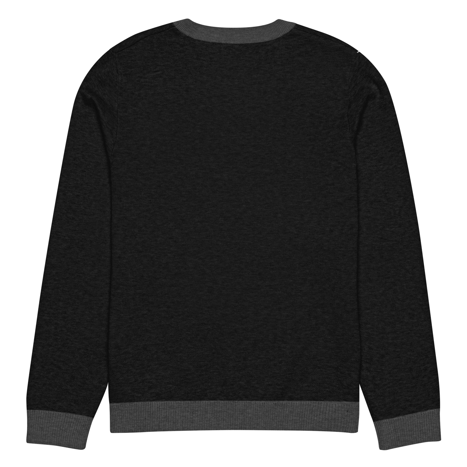 Big Heart - Knitted crew neck sweater (Black & White Edition) apparel