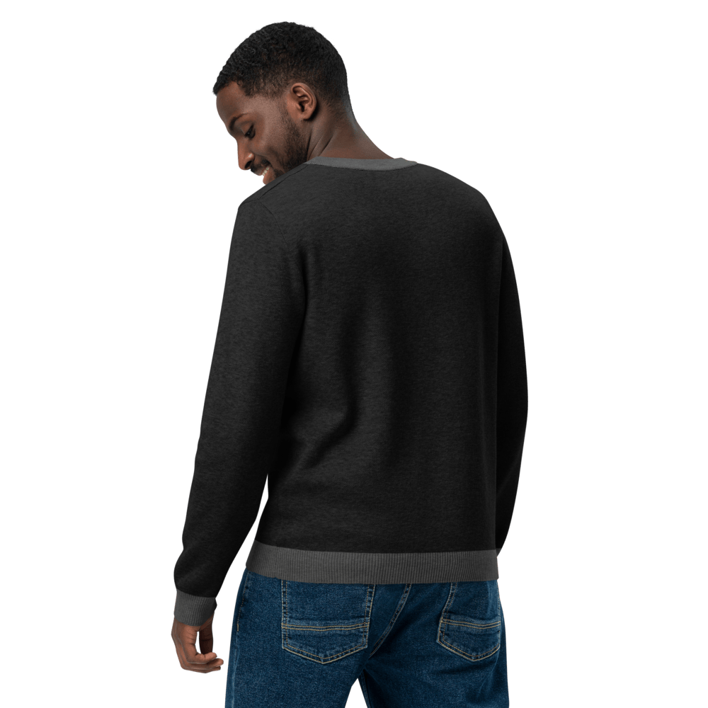 Big Heart - Knitted crew neck sweater (Black & White Edition) apparel