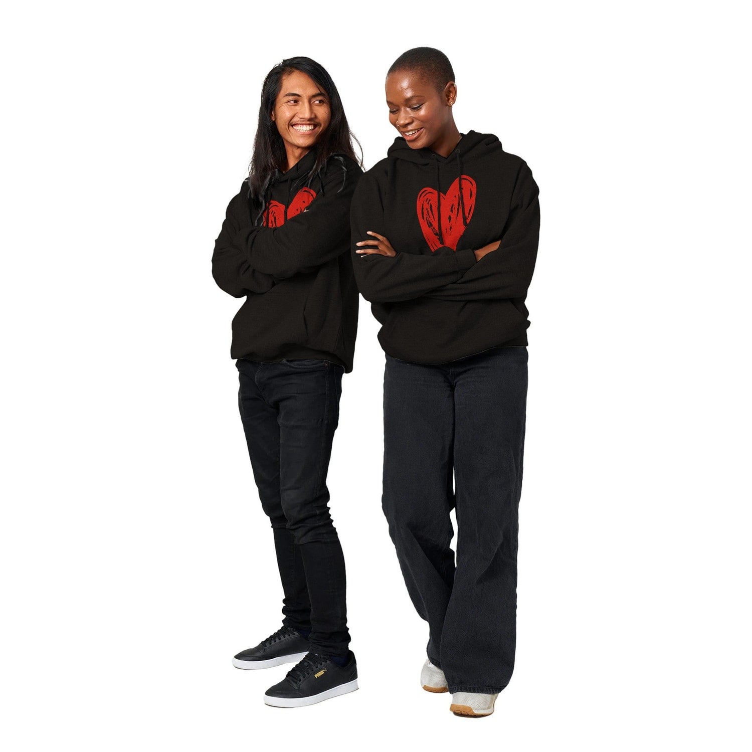 Big Red Heart - Premium Unisex Pullover Hoodie apparel