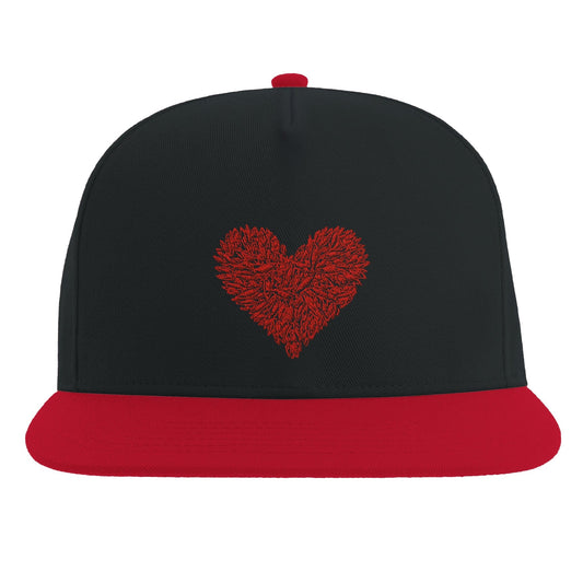 Eye Heart - Flat Bill Cap apparel Black/red