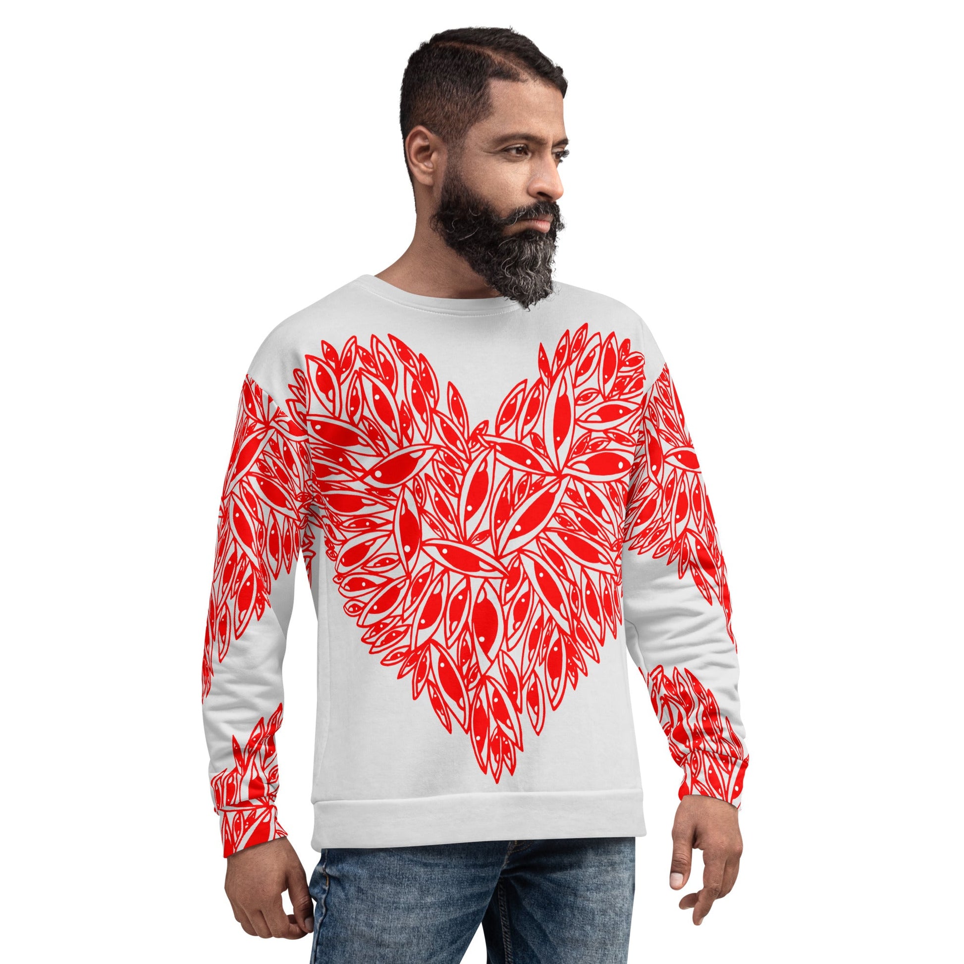 Eye Hearts - All over print Unisex Sweatshirt. apparel