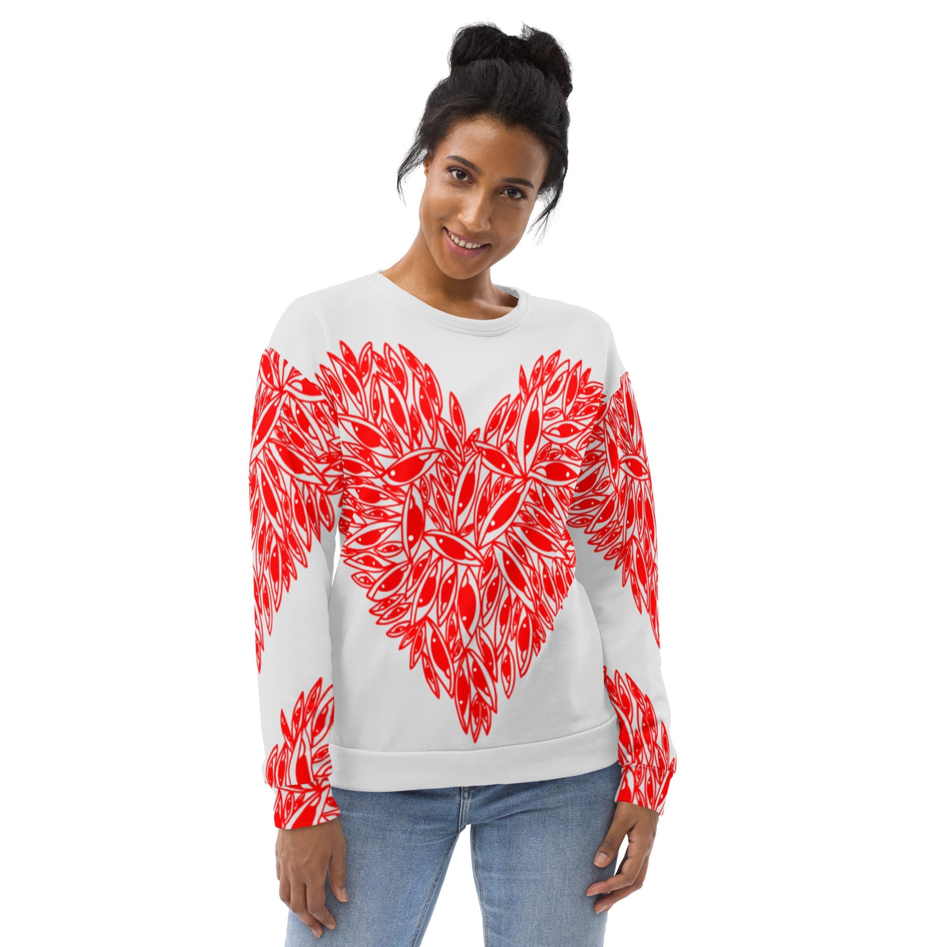 Eye Hearts - All over print Unisex Sweatshirt. apparel