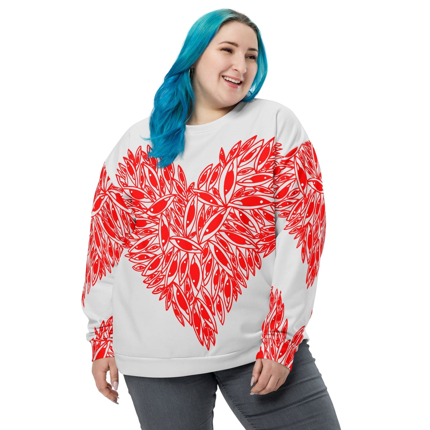 Eye Hearts - All over print Unisex Sweatshirt. apparel