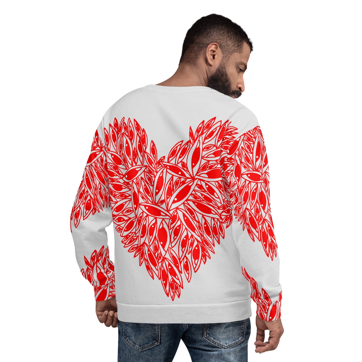 Eye Hearts - All over print Unisex Sweatshirt. apparel