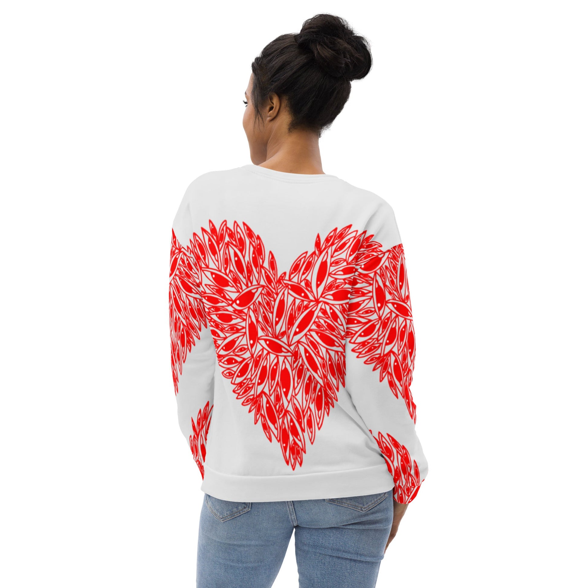 Eye Hearts - All over print Unisex Sweatshirt. apparel