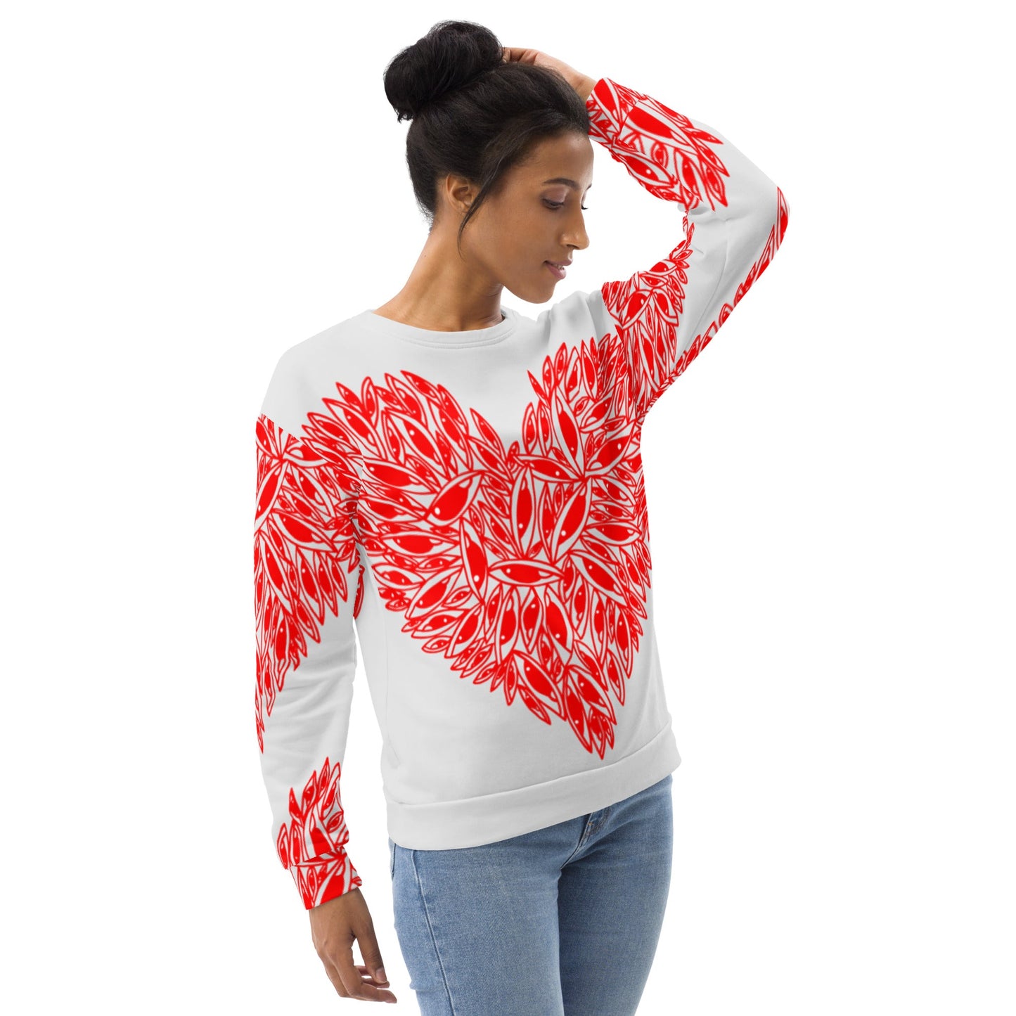 Eye Hearts - All over print Unisex Sweatshirt. apparel