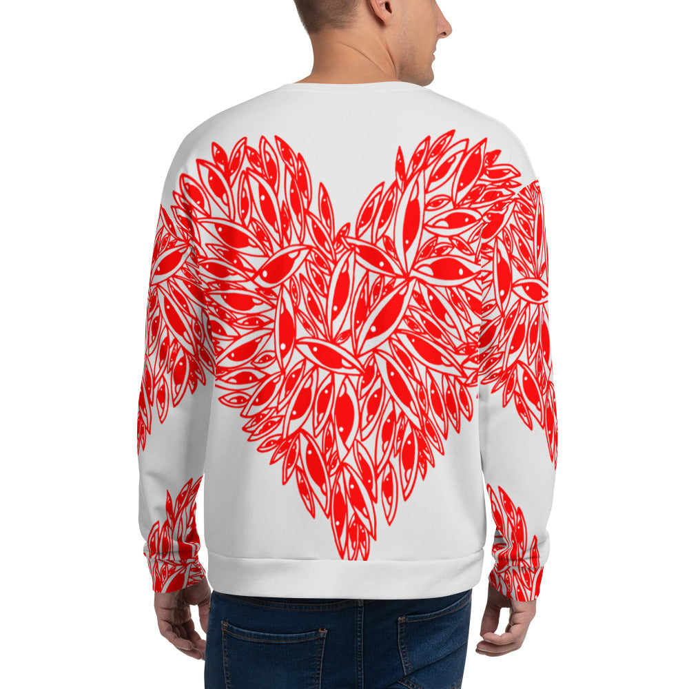 Eye Hearts - All over print Unisex Sweatshirt. apparel