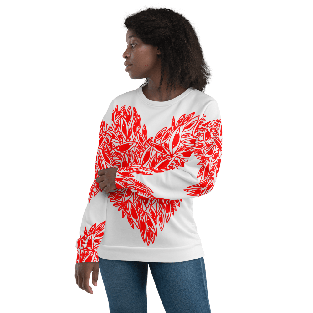 Eye Hearts - All over print Unisex Sweatshirt. apparel