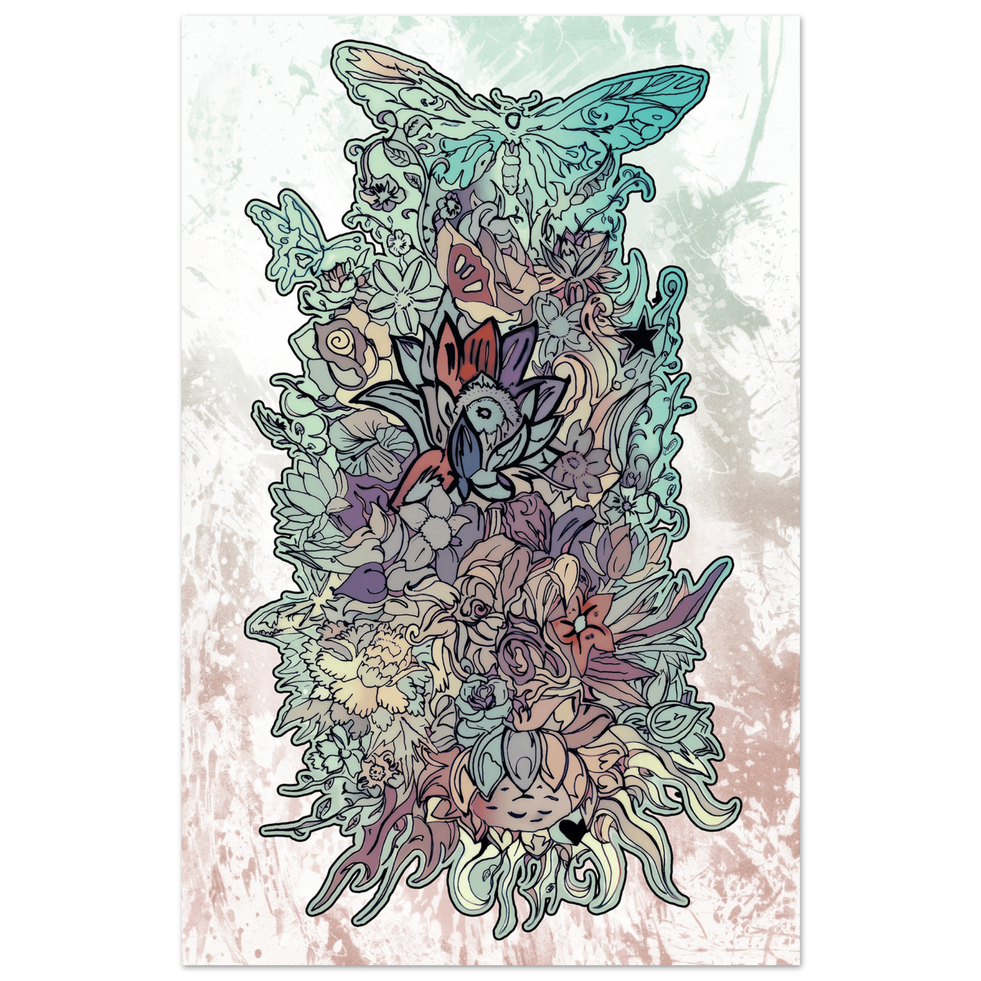 Flower Power (Light Edition) - Wall art Print Art Prints 28x43  cm / XL (11x17″) / Premium Matte Paper Poster