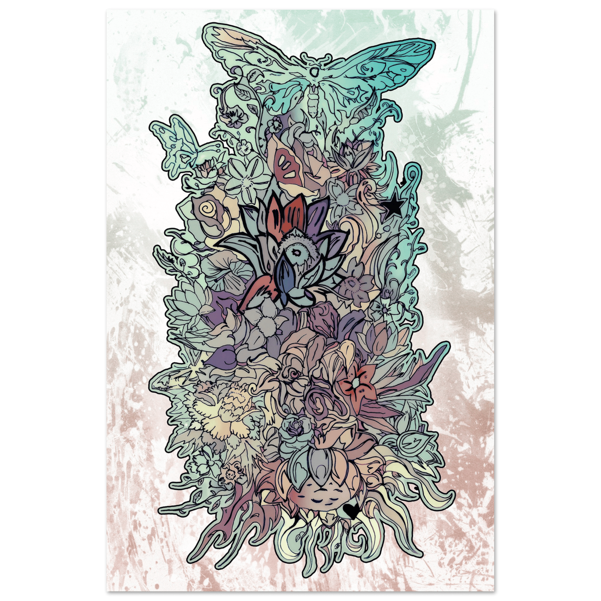 Flower Power (Light Edition) - Wall art Print Art Prints 30x45 cm / 12x18″ / Fine Art Poster