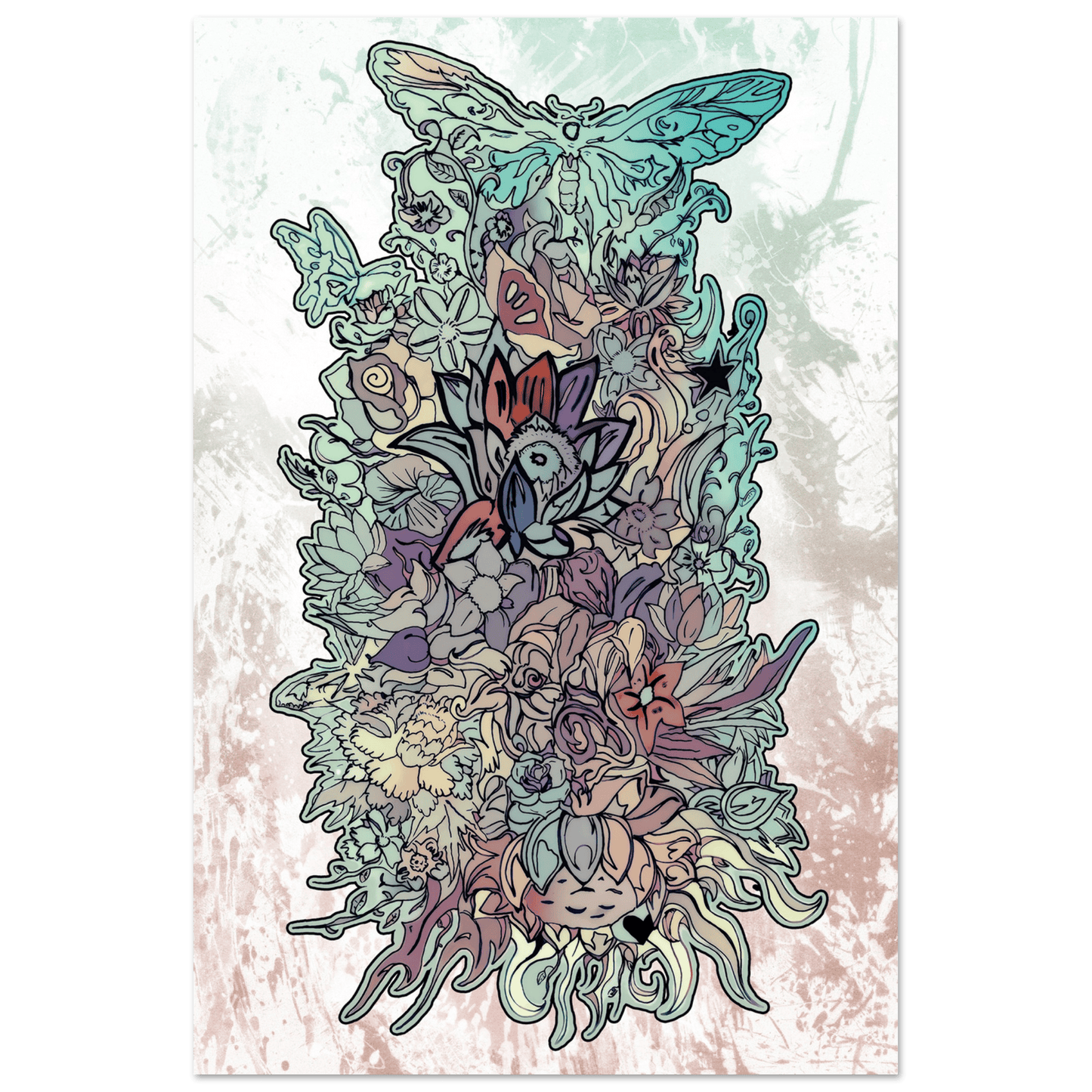 Flower Power (Light Edition) - Wall art Print Art Prints 30x45 cm / 12x18″ / Premium Semi-Glossy Paper Poster