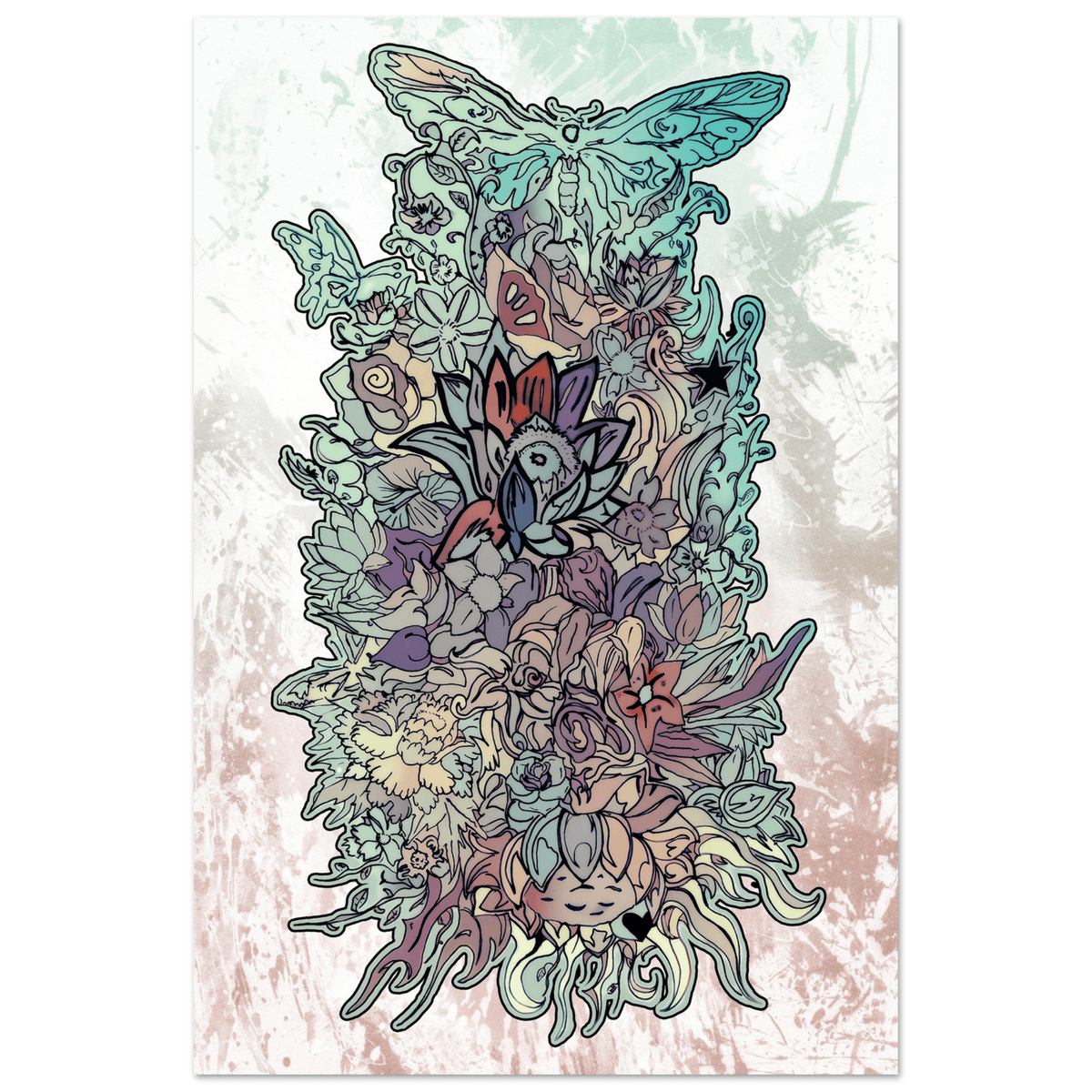 Flower Power (Light Edition) - Wall art Print – AdidA Fallen Angel