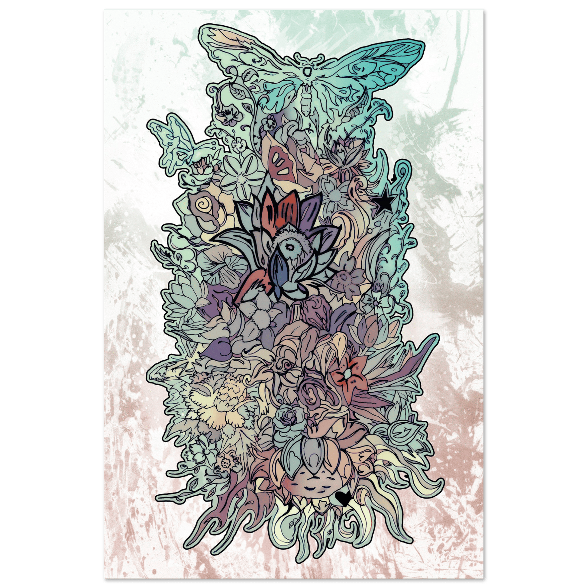 Flower Power (Light Edition) - Wall art Print Art Prints 40x60 cm / 16x24″ / Premium Semi-Glossy Paper Poster