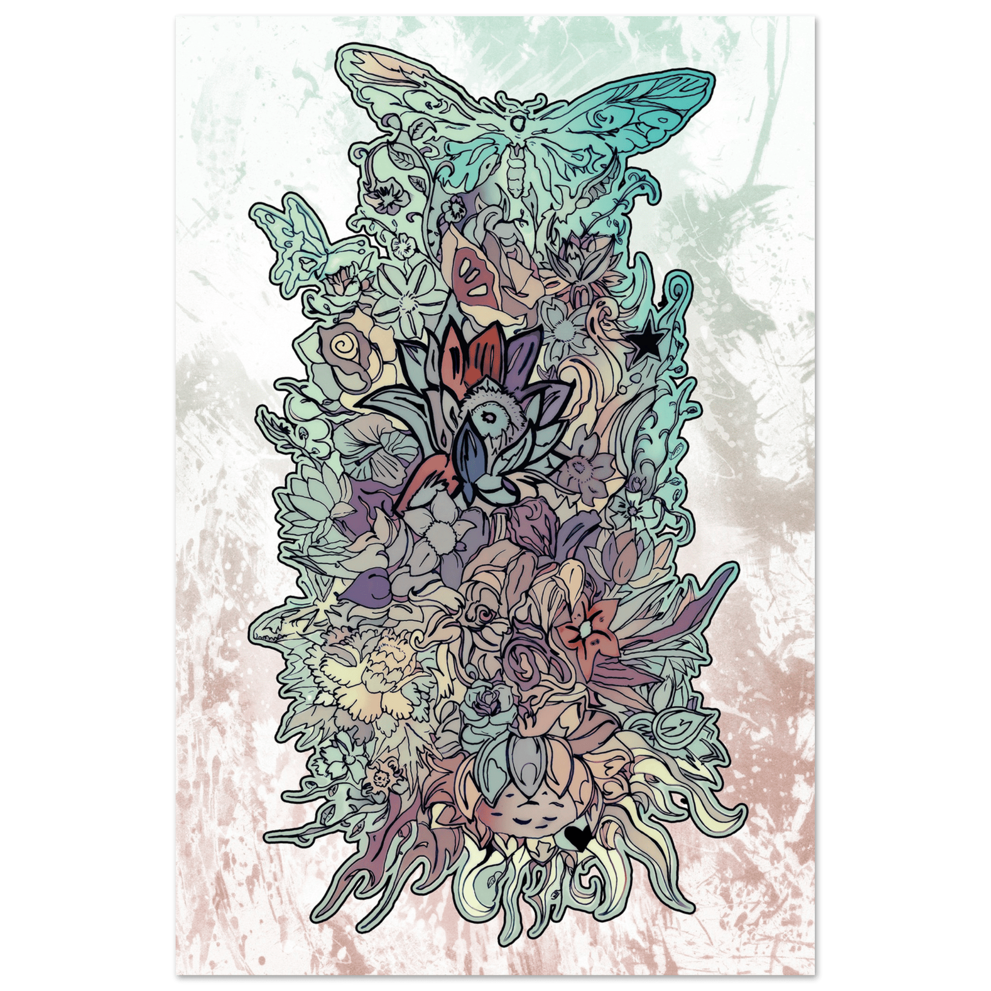 Flower Power (Light Edition) - Wall art Print Art Prints 60x90 cm / 24x36″ / Premium Matte Paper Poster