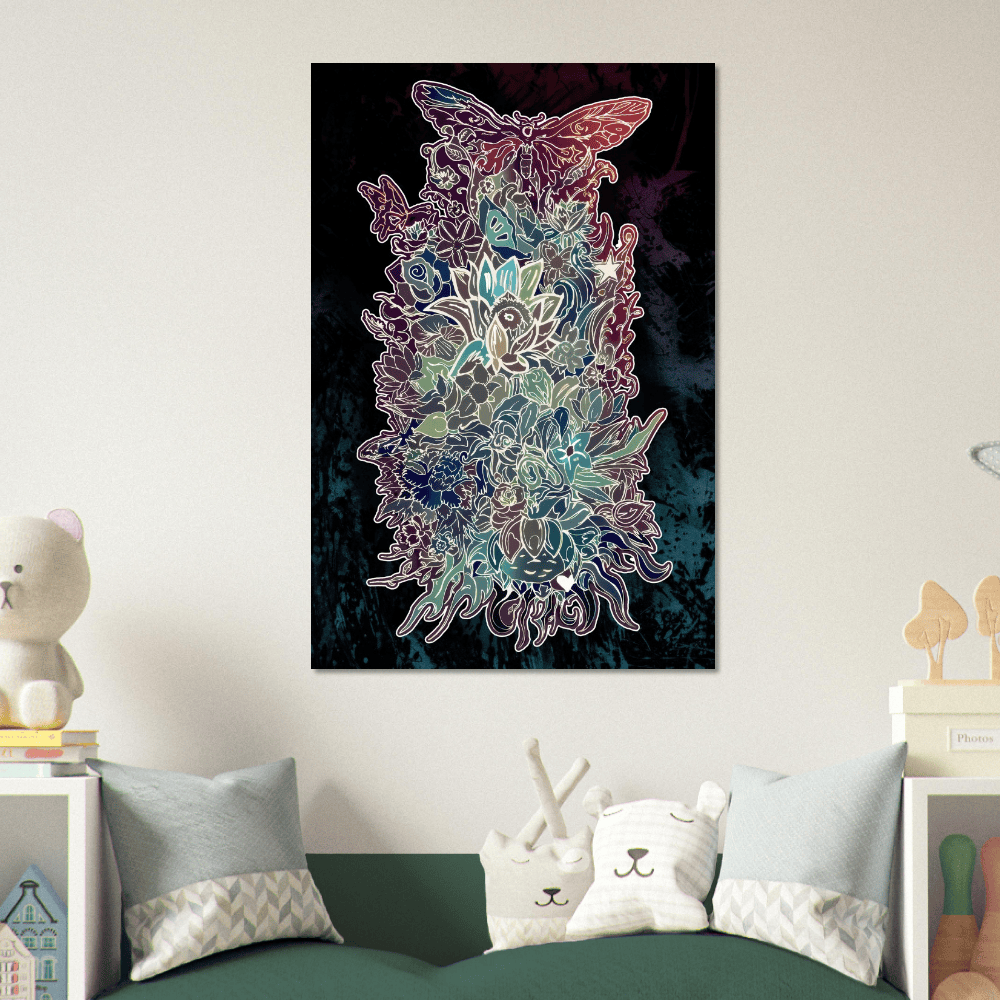 Flower Power (Night Edition) - Wall art Print Art Prints