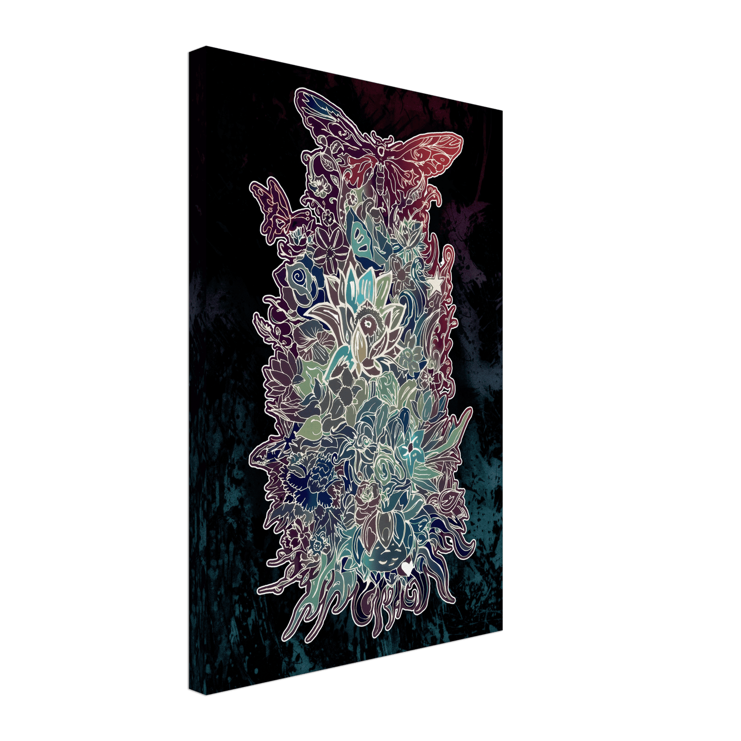 Flower Power (Night Edition) - Wall art Print Art Prints 40x60 cm / 16x24″ / Canvas